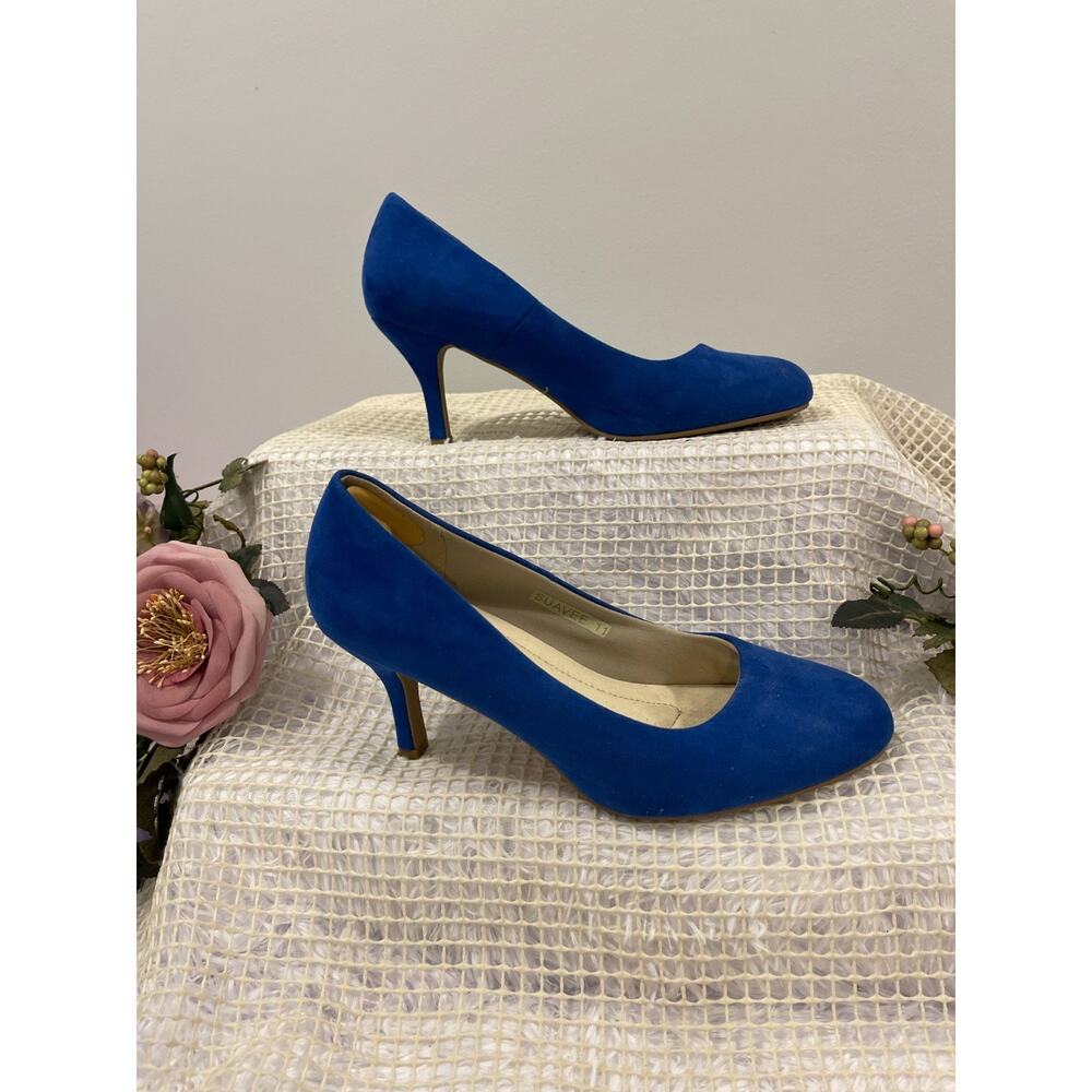 Dream Pairs Kitten Heel Pumps Women's Size 11 Blue Suavee Elegant Office Wear